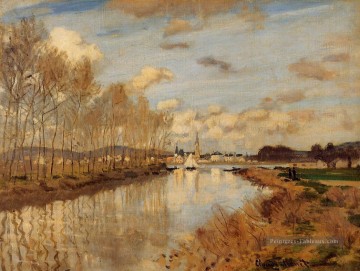 Argenteuil vu du petit bras de la Seine Claude Monet Peinture à l'huile